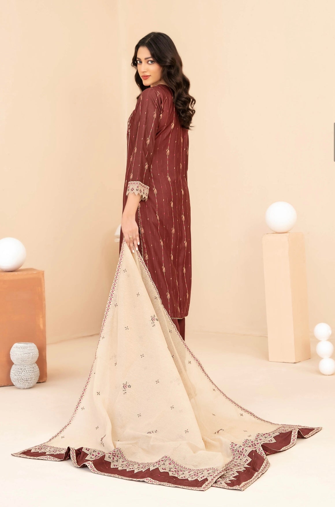 Festive Embroidered Staple Suit 3pc