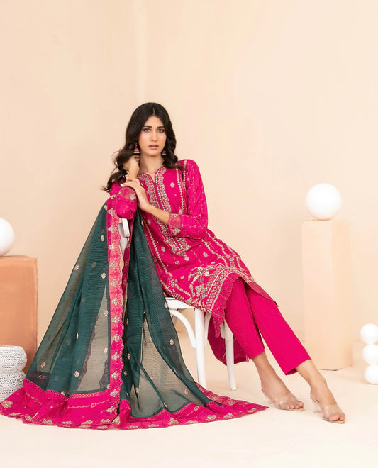 Festive Embroidered Staple Suit 3pc