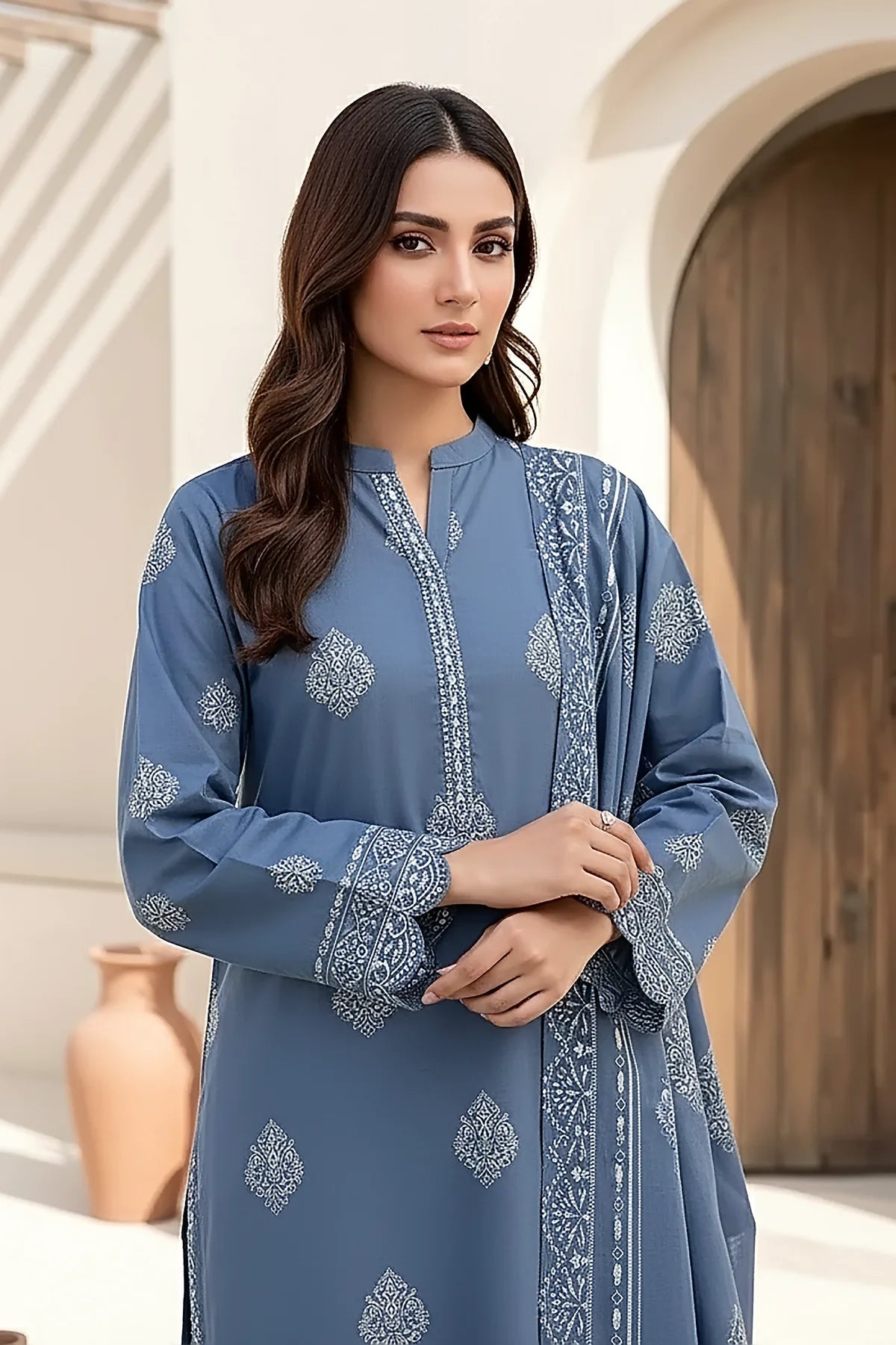 Printed Pashmina Suit 3pc