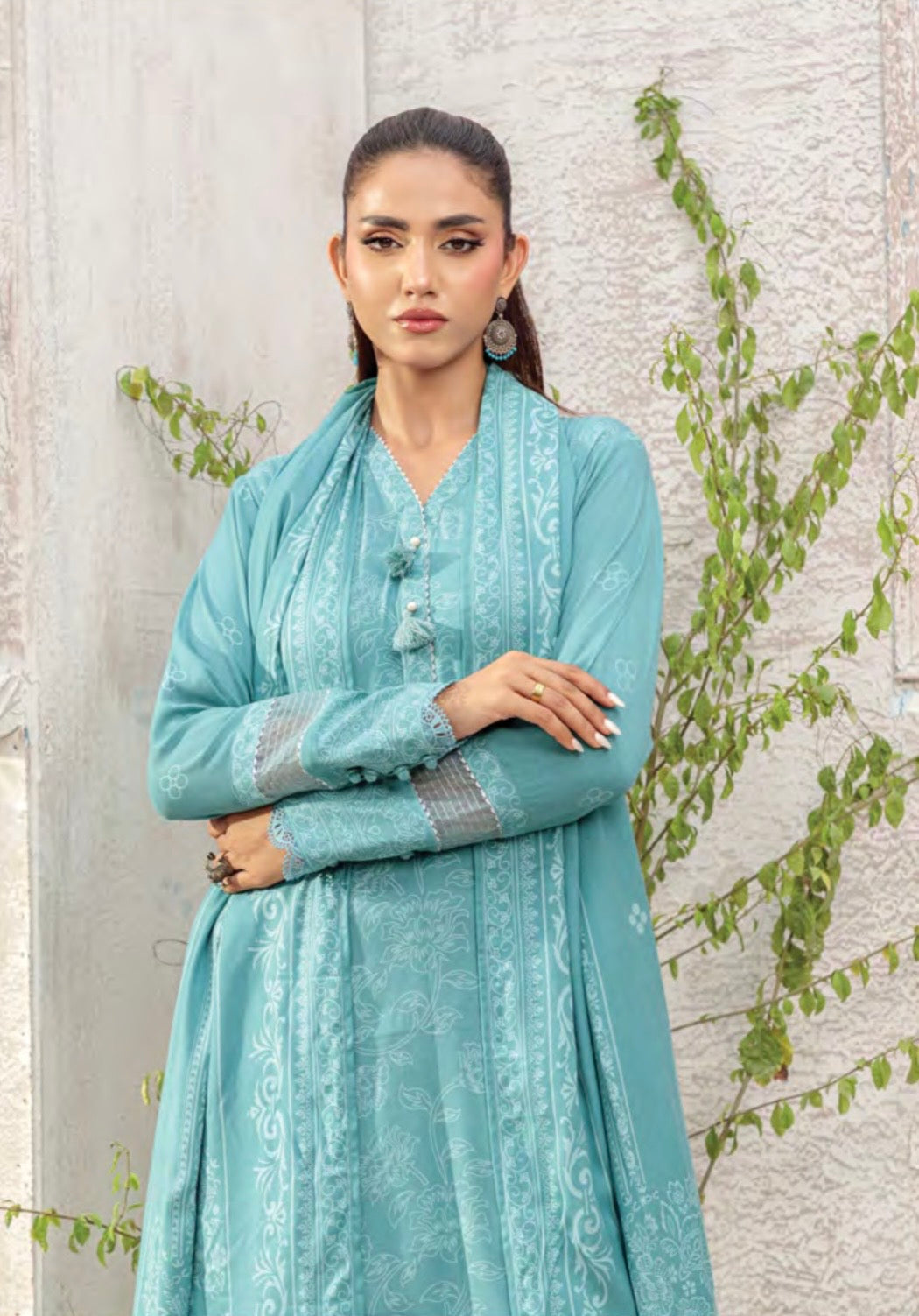 Printed Pashmina Suit 3pc