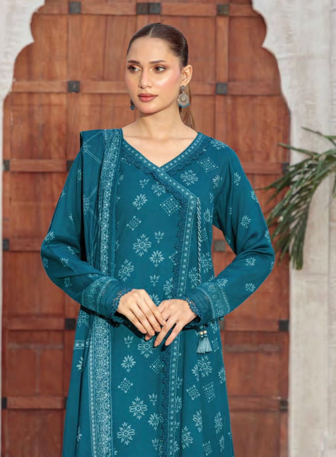 Printed Pashmina Suit 3pc