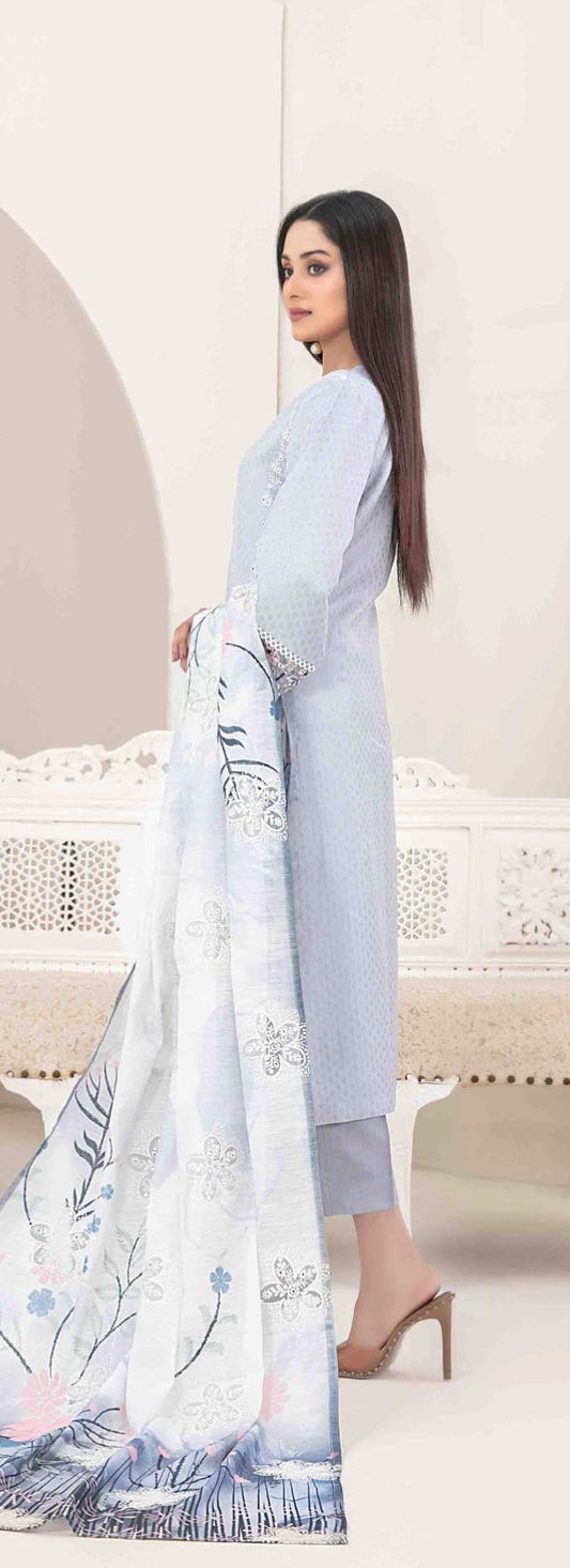 Luxury Embroidered Viscose Suit 3pc