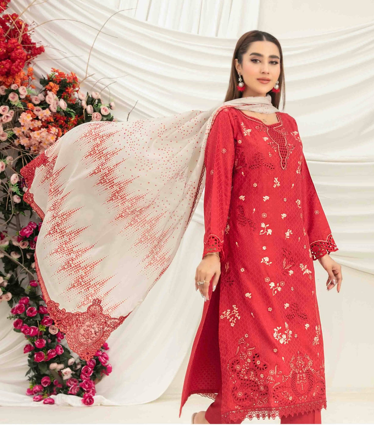 Luxury Embroidered Staple Suit 3pc