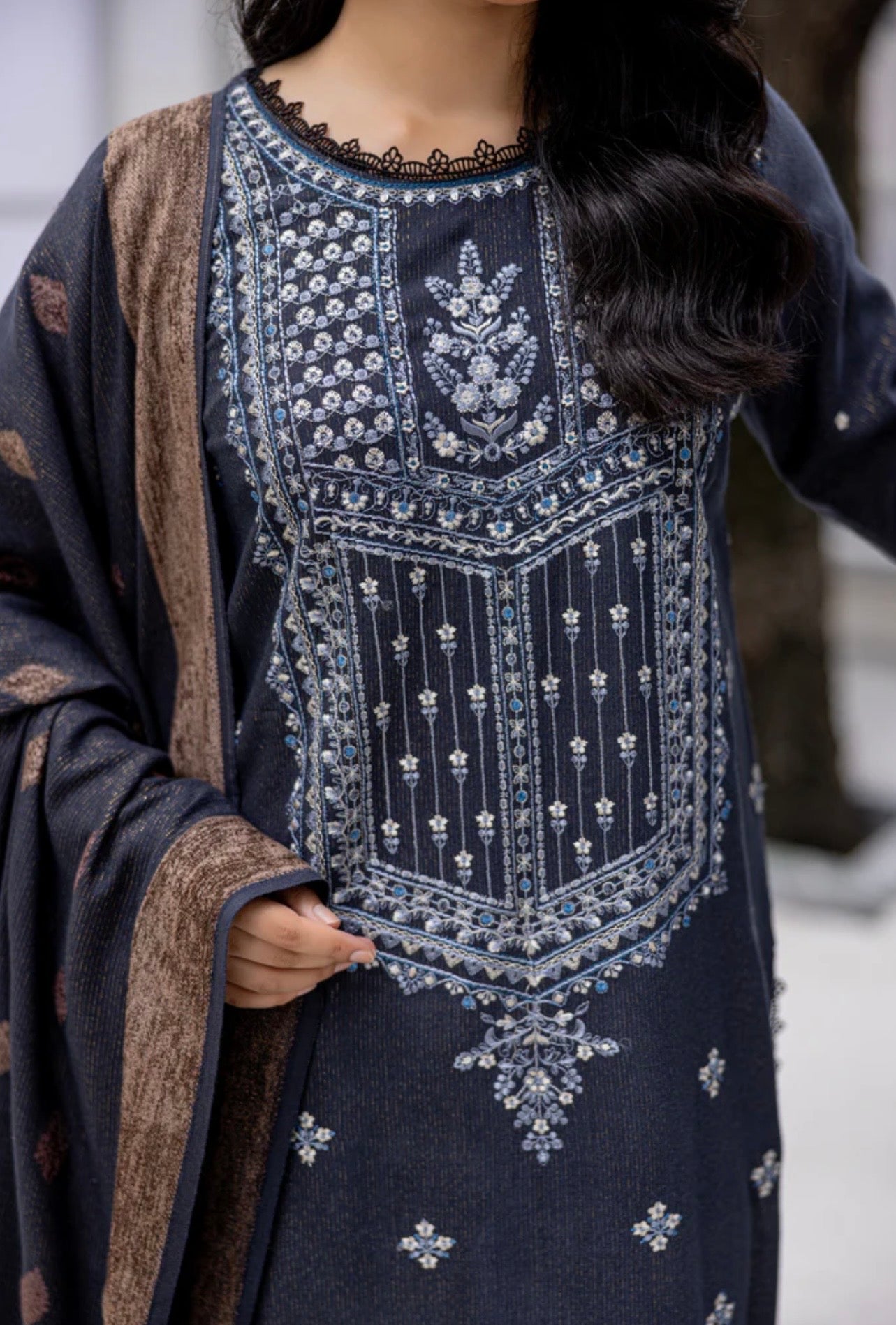 Luxury Peach Leather Suit 3pc