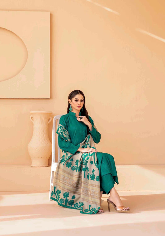 Premium Peach Leather Suit 3pc