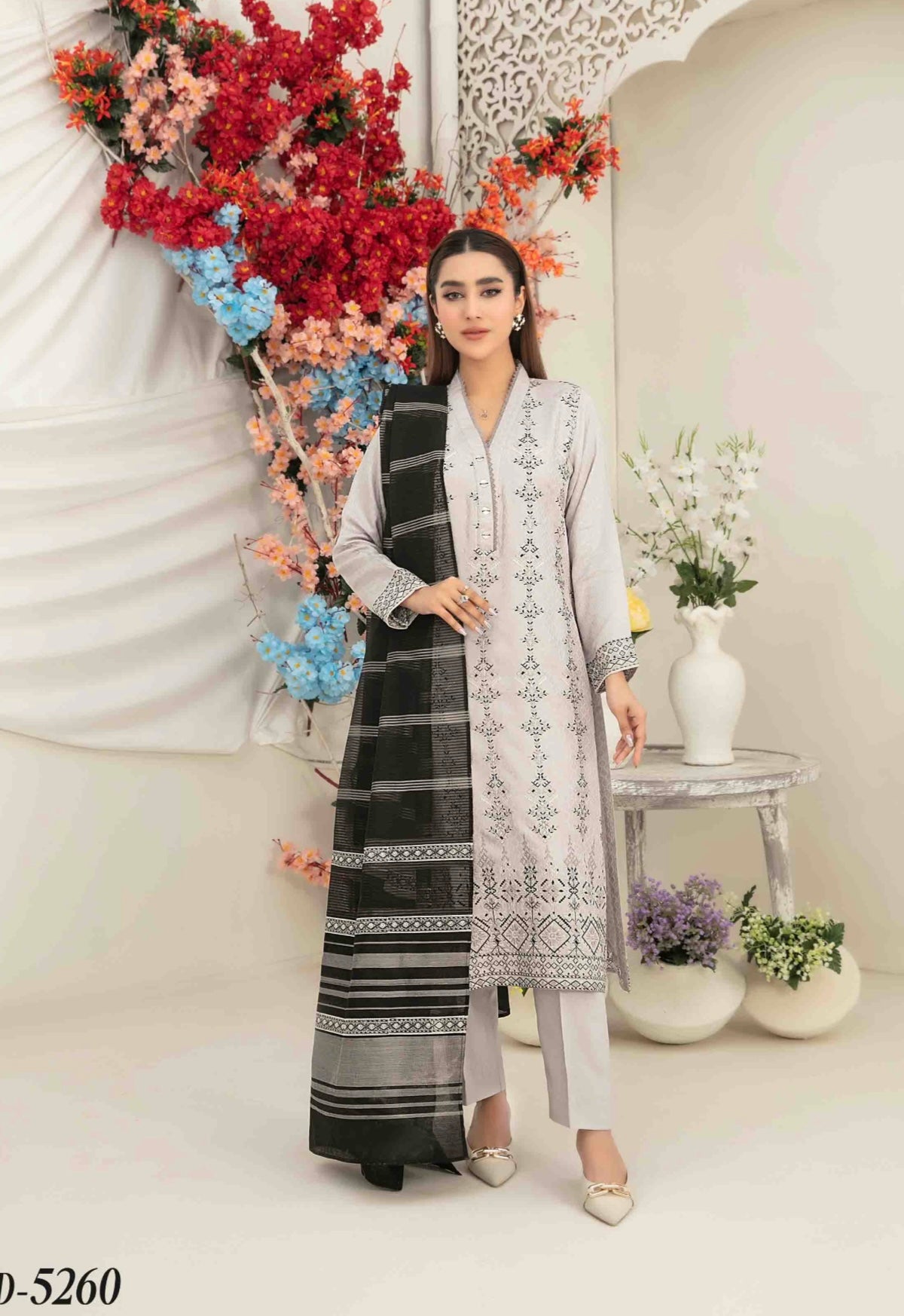 Luxury Embroidered Staple Suit 3pc