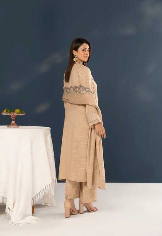 Premium Peach Leather Suit 3pc