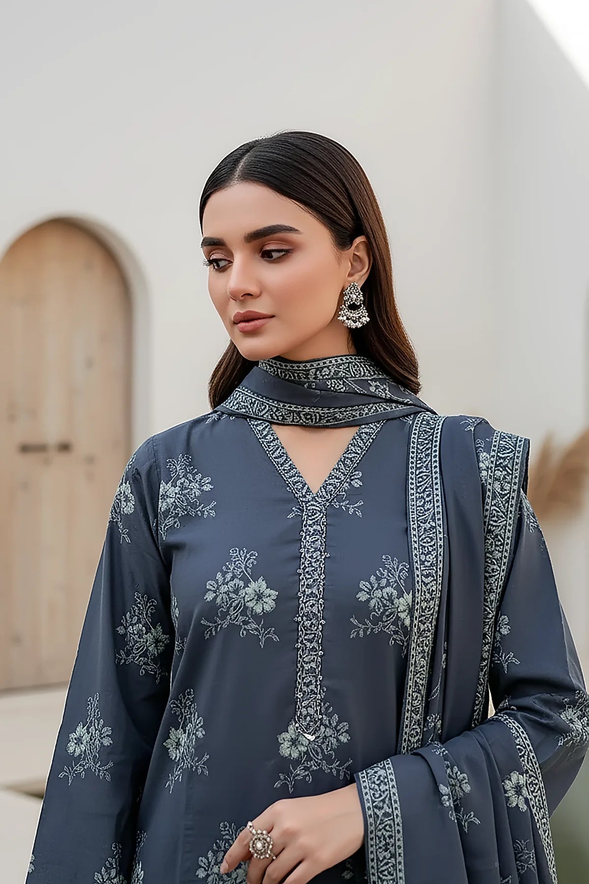 Printed Pashmina Suit 3pc
