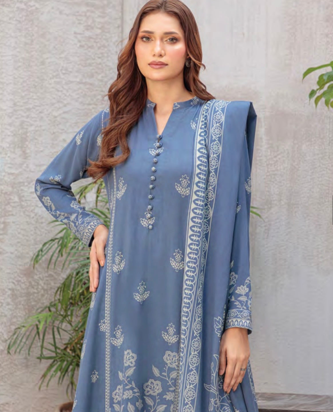 Printed Pashmina Suit 3pc