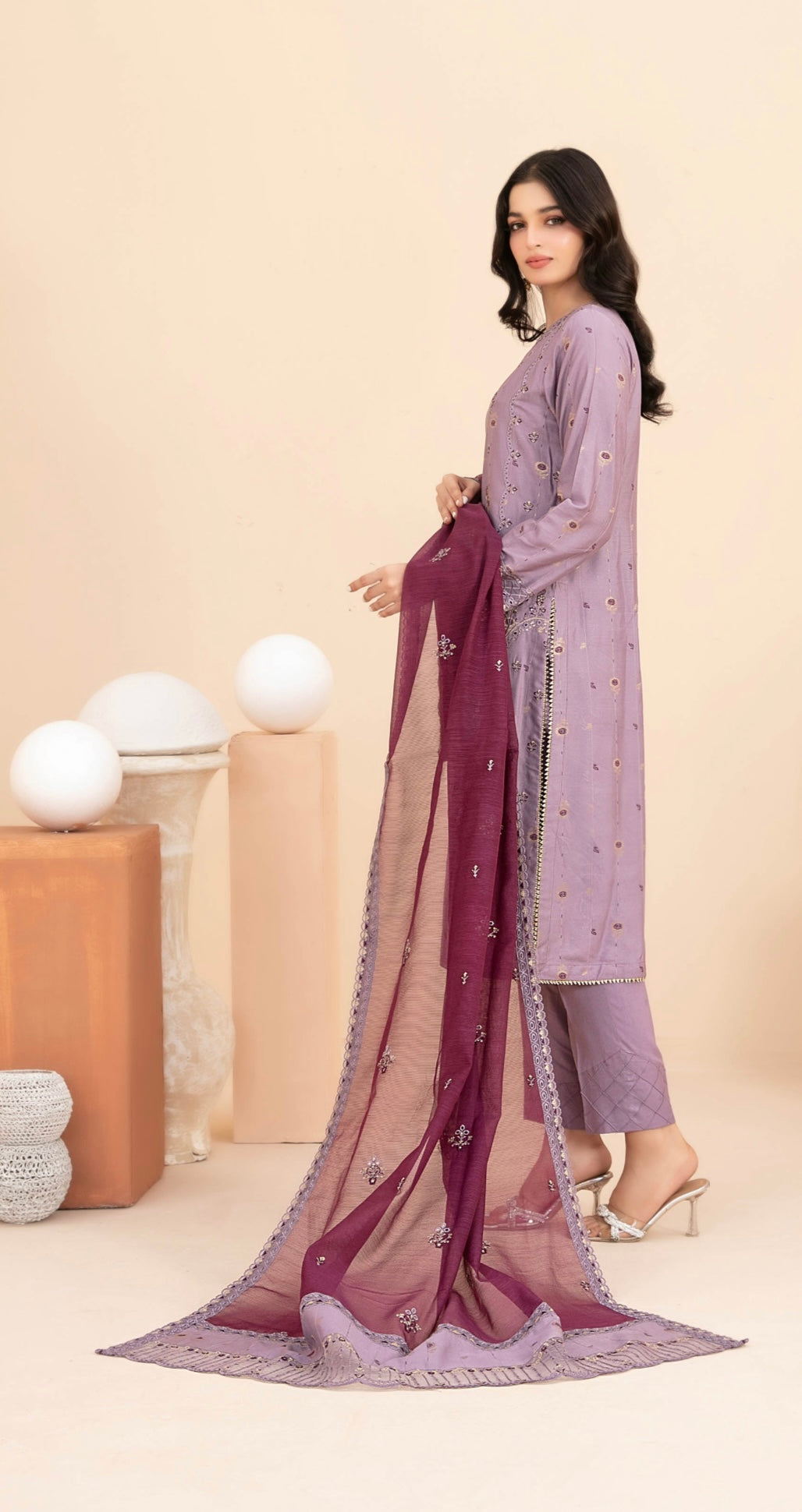 Festive Embroidered Staple Suit 3pc