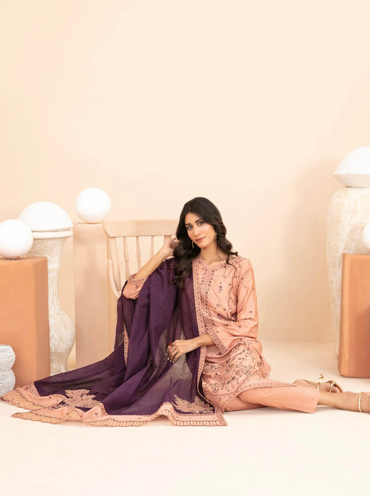 Festive Embroidered Staple Suit 3pc