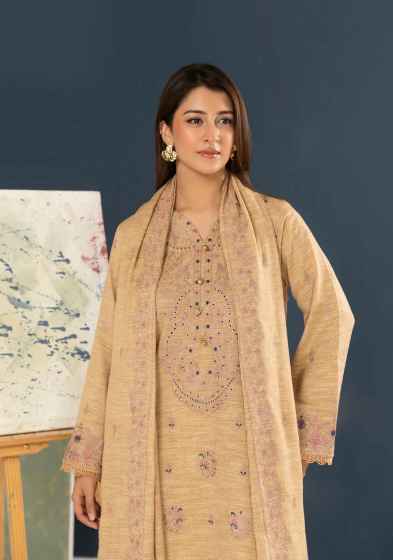 Premium Peach Leather Suit 3pc