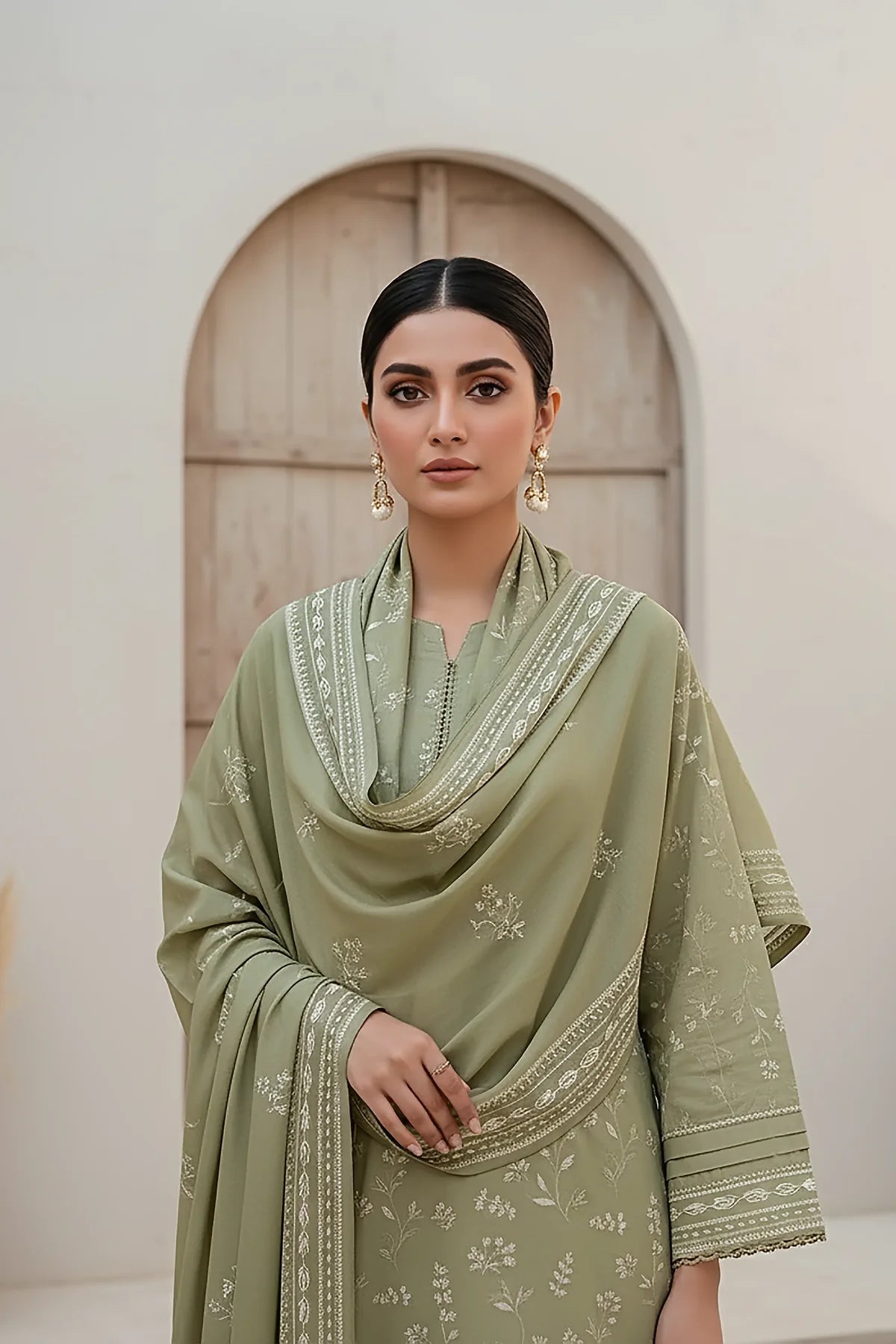 Printed Pashmina Suit 3pc