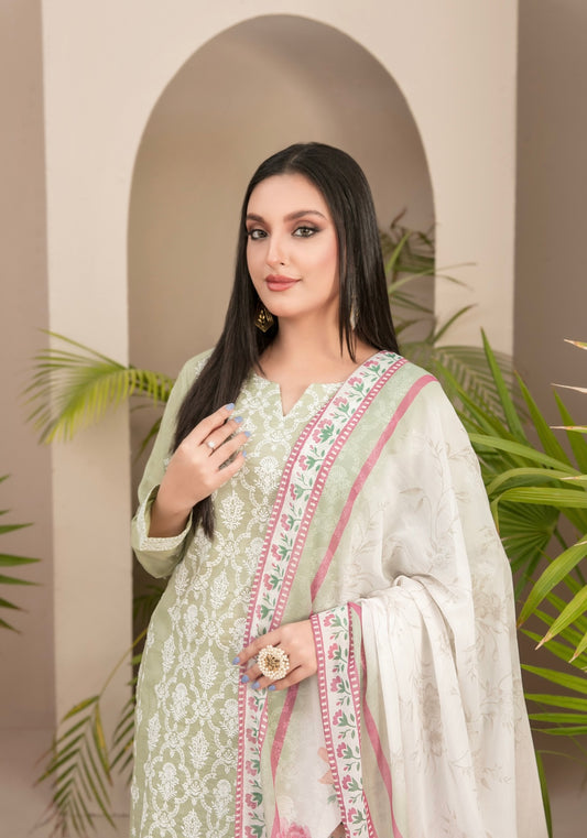Embroidered Lawn 3pc