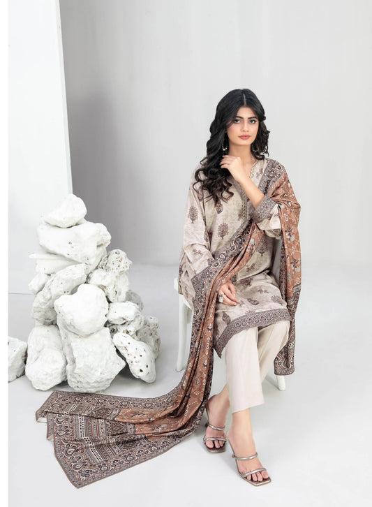 Printed Linen Suit 3pc