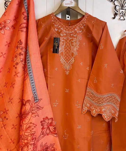 Embroidered 3pc Suit
