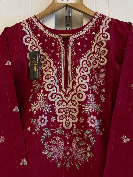 Embroidered 2pc Suit