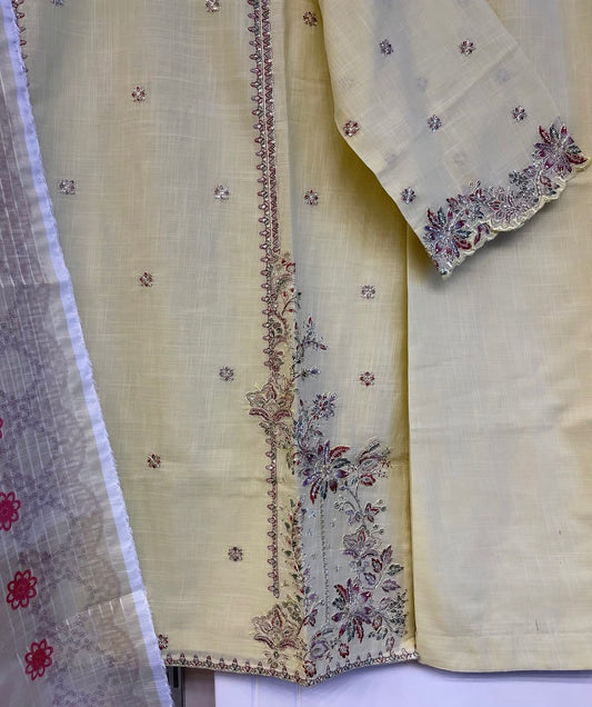 Embroidred 3pc Suit