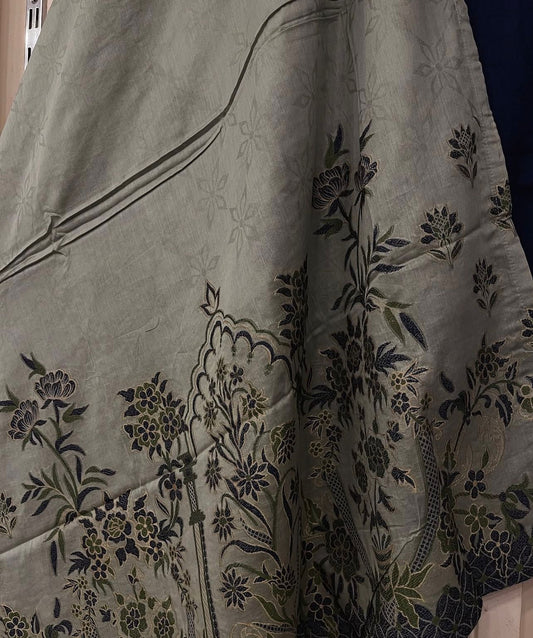 Solid Co-ords Kashmiri Jacquard Dupatta 3pc Suit