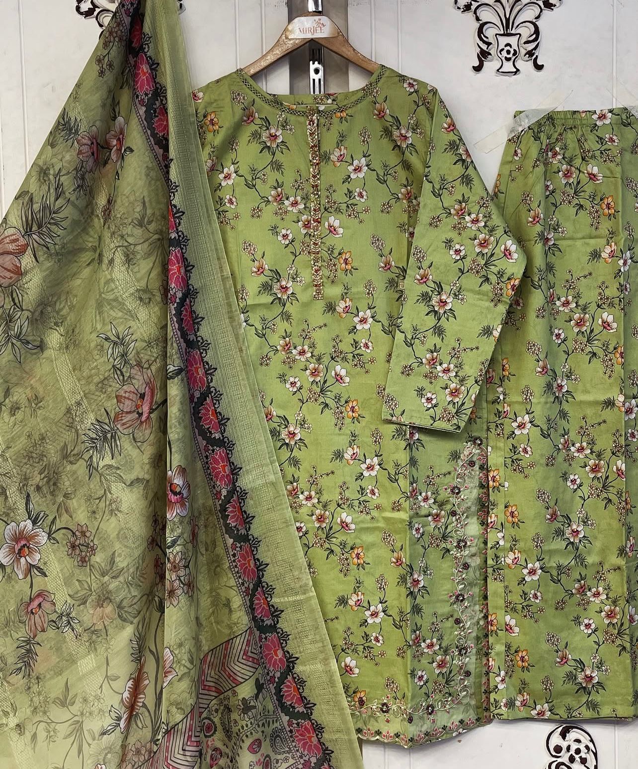 Luxury Printed Plazo Style 3pc Suit