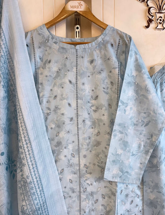 Schiffli Embroidered 3pc Suit