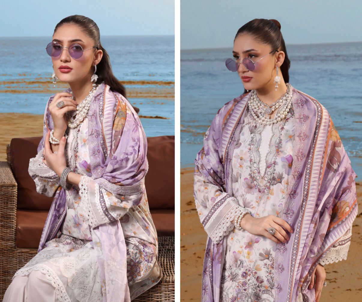 Embroidered Lawn 3Pc Suit