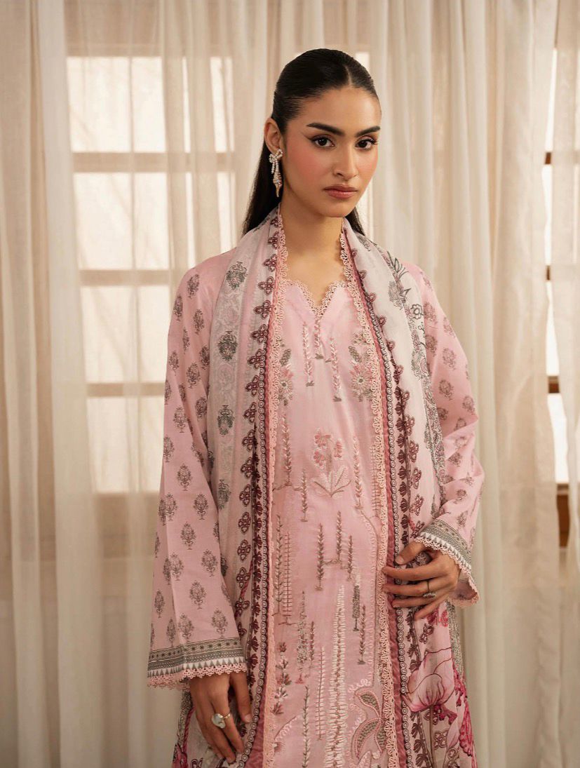 Luxury Embroidered Lawn 3Pc Suit