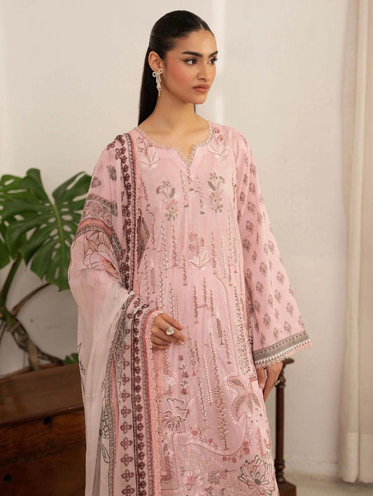 Luxury Embroidered Lawn 3Pc Suit
