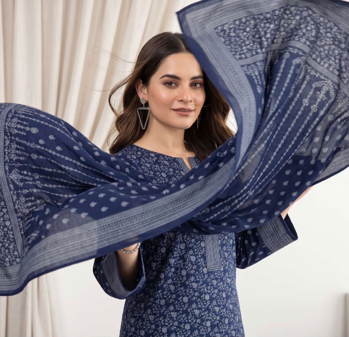 Printed wool 3pc Suit