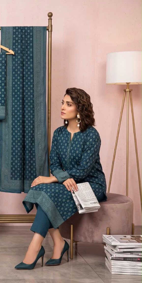 Printed Wool 3pc Suit