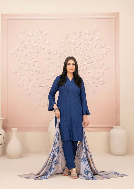 Tarkashi Peach Leather Suit 3pc