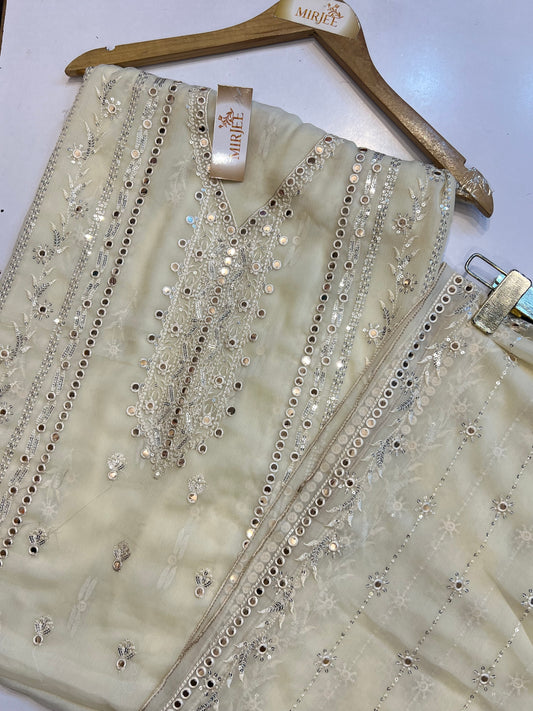 Bareeze Chiffion Foil Work Suits 4pc