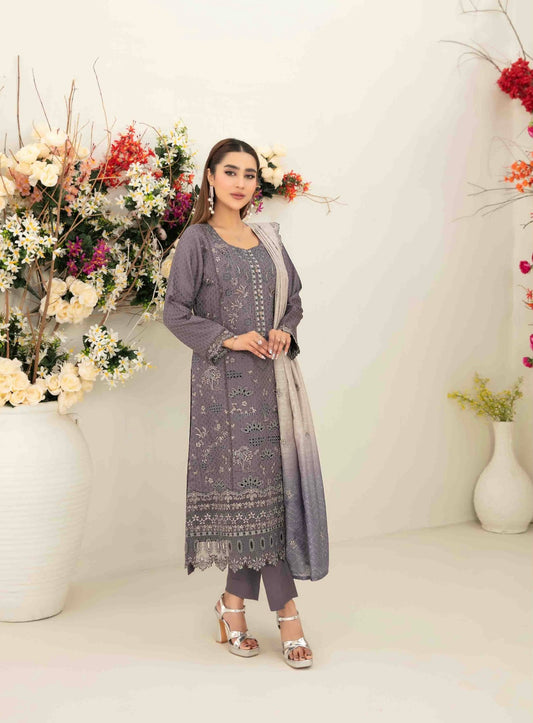 Luxury Embroidered Staple Suit 3pc