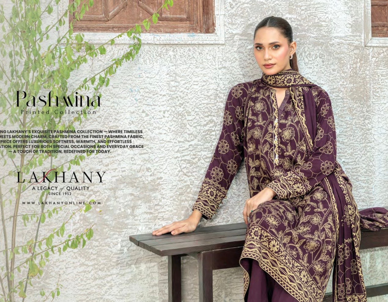 Printed Pashmina Suit 3pc