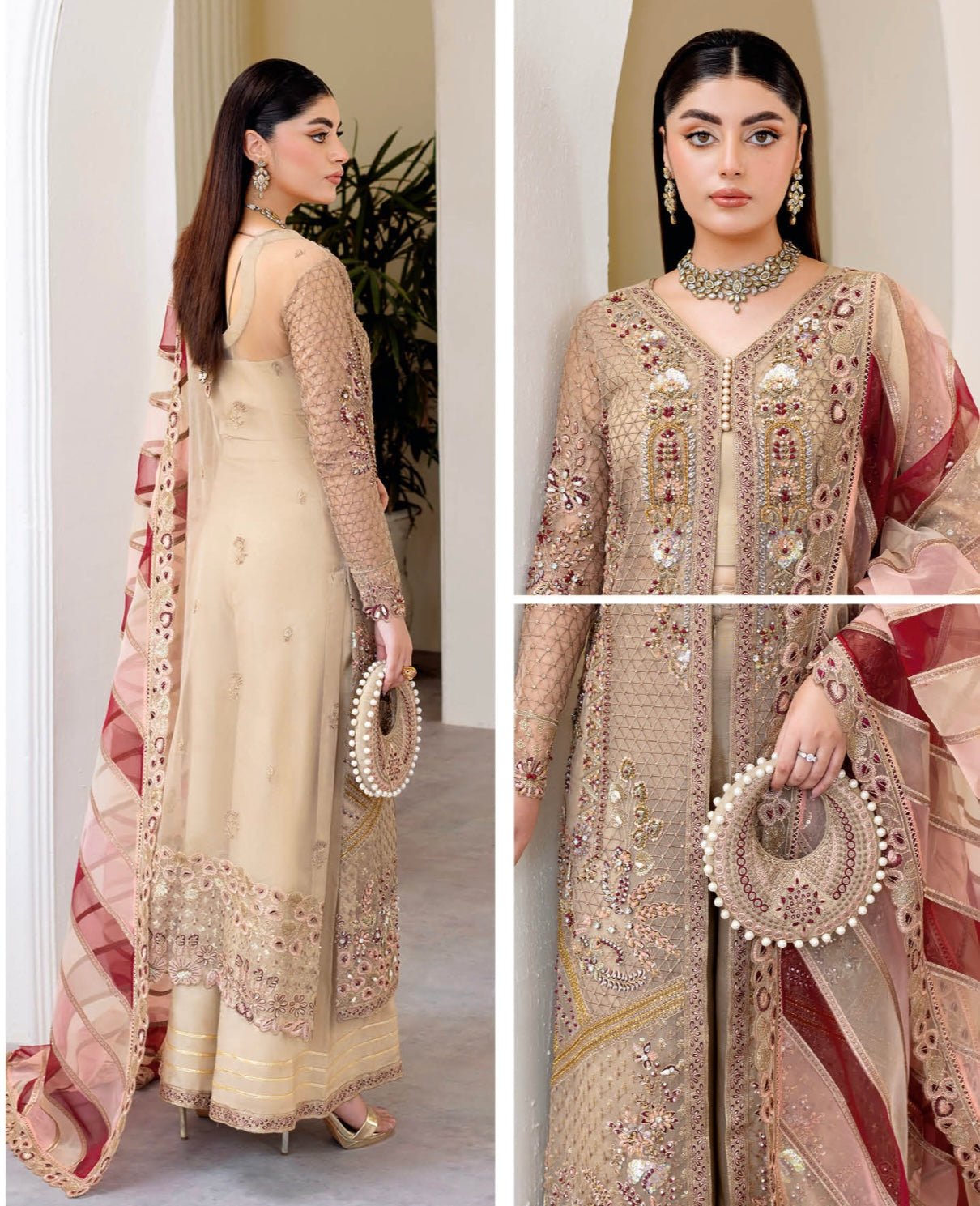 Hand-Embellished Suit 3pc