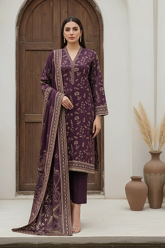 Printed Pashmina Suit 3pc