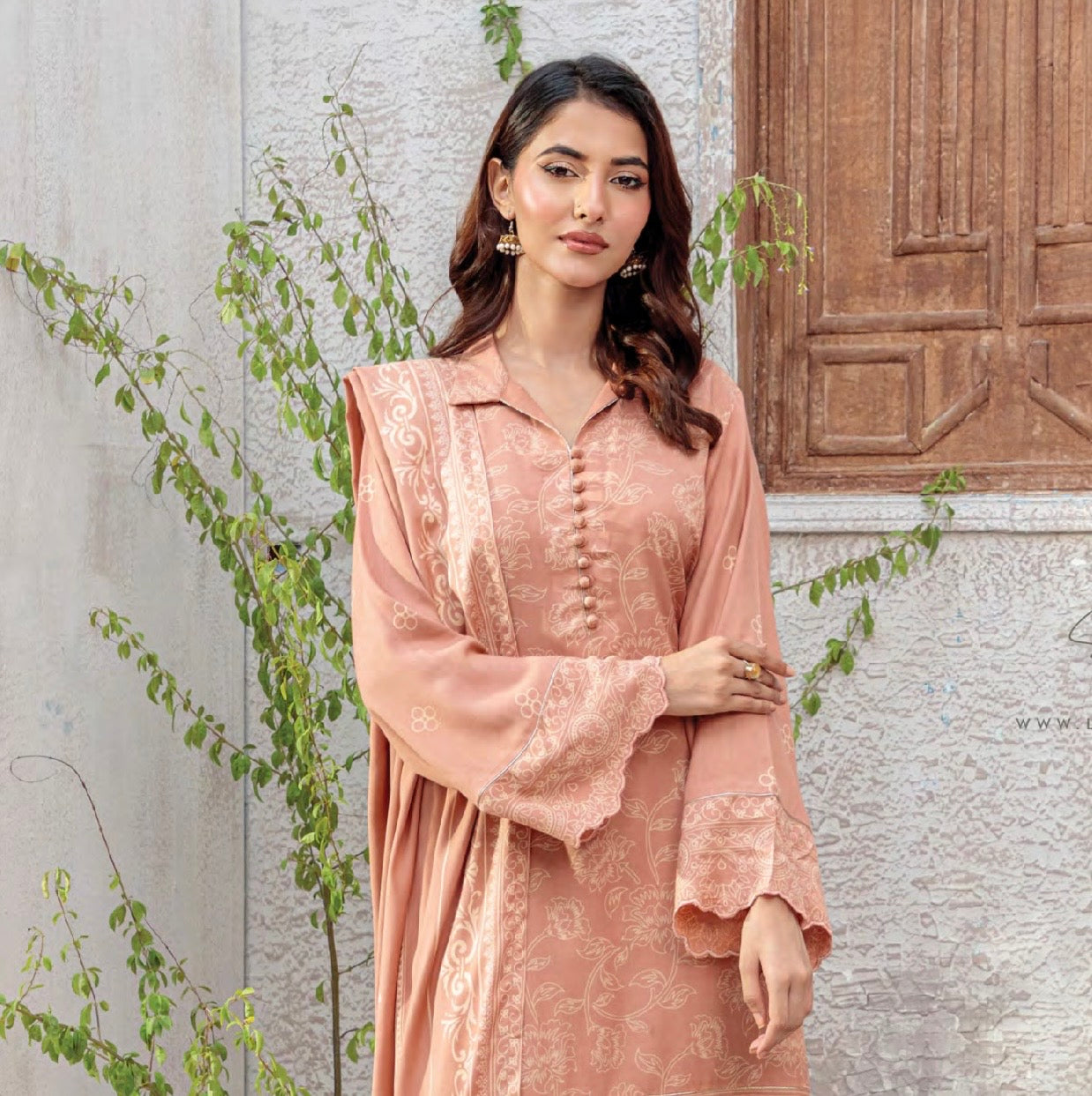 Printed Pashmina Suit 3pc