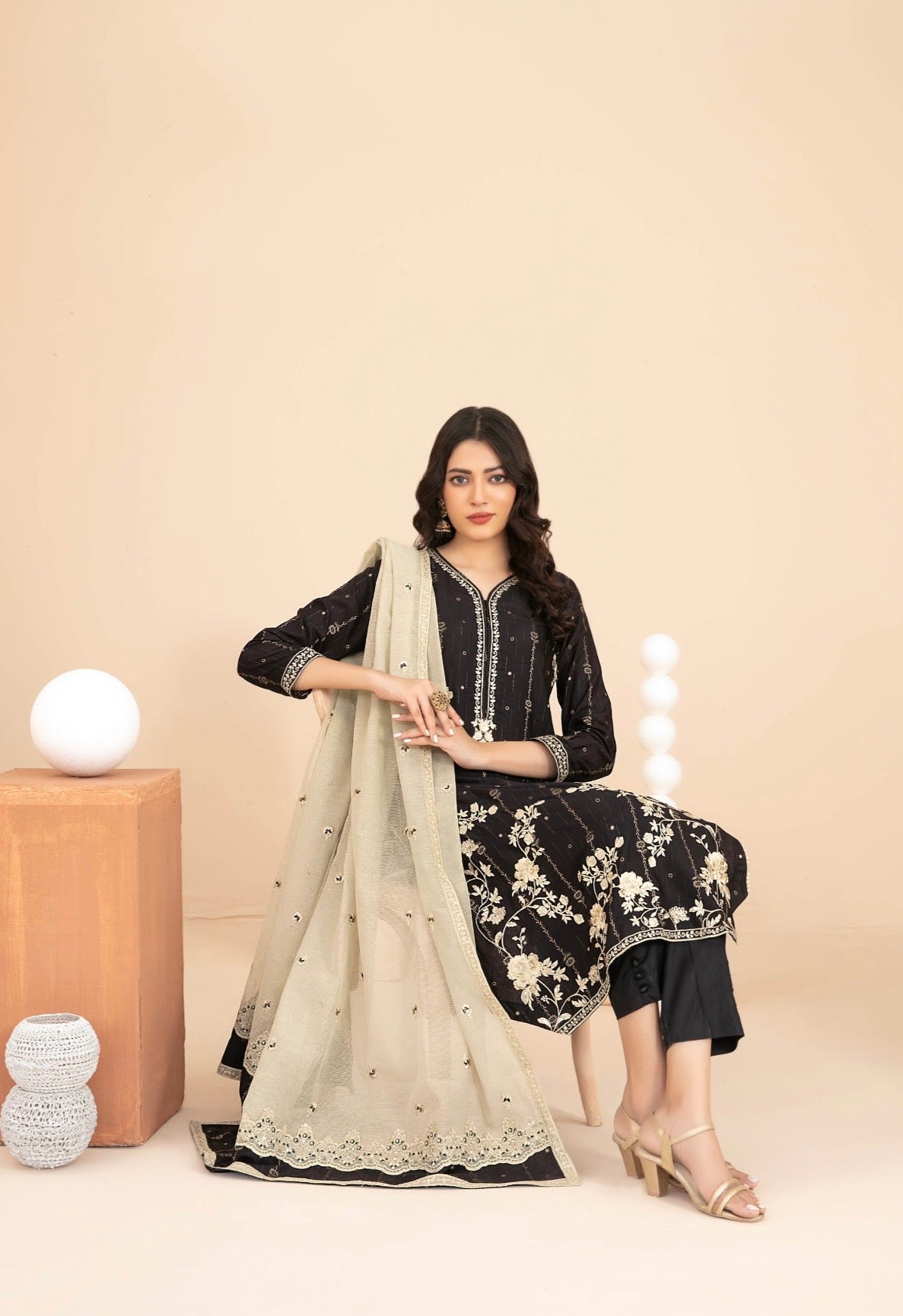 Festive Embroidered Staple Suit 3pc