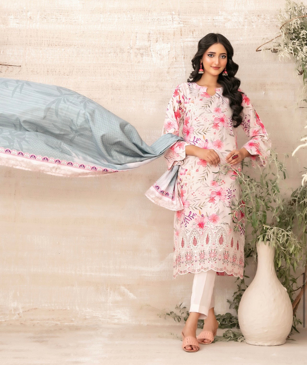 Luxury Zarri Chikankari Suit 3pc
