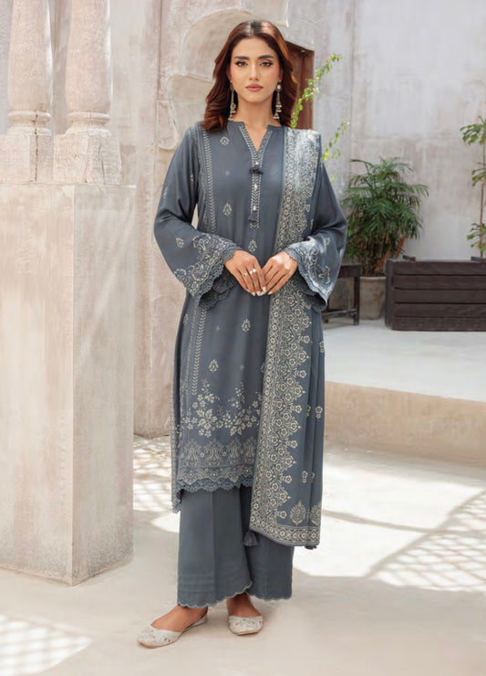 Printed Pashmina Suit 3pc