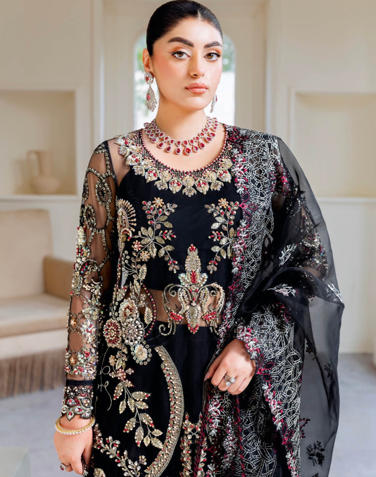 Hand-Embellished Suit 3pc