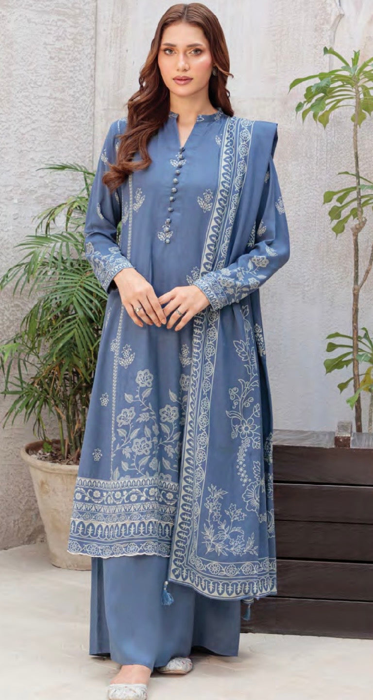 Printed Pashmina Suit 3pc