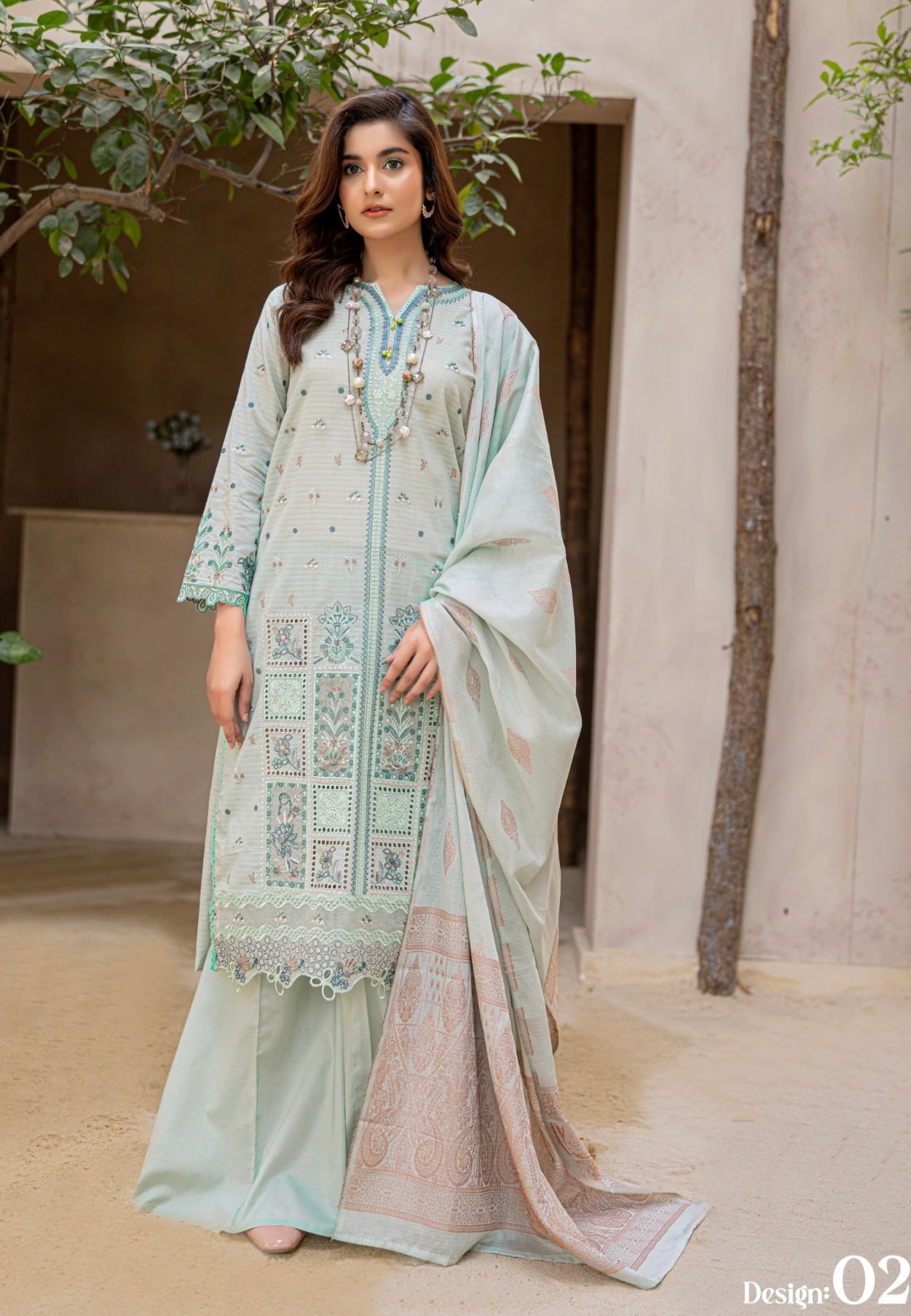 Luxury Embroidered Lawn Suit