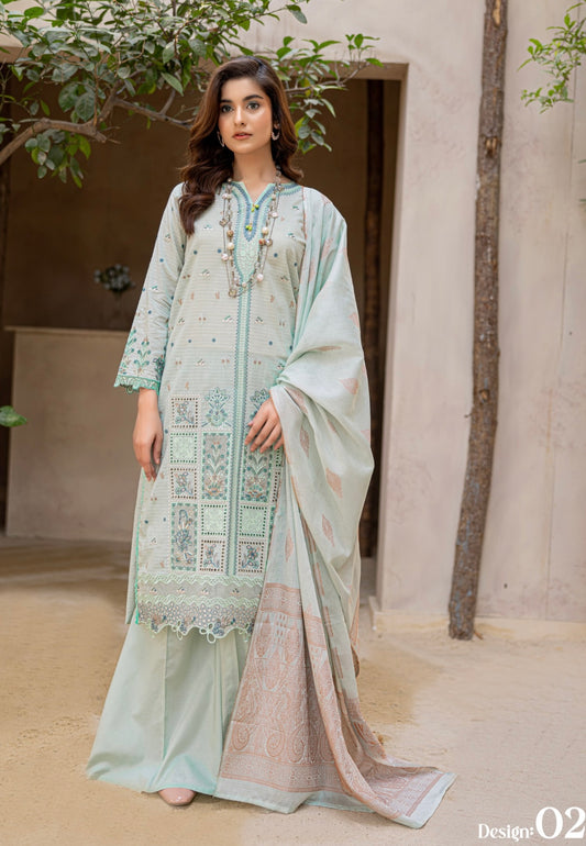 Luxury Embroidered Lawn Suit