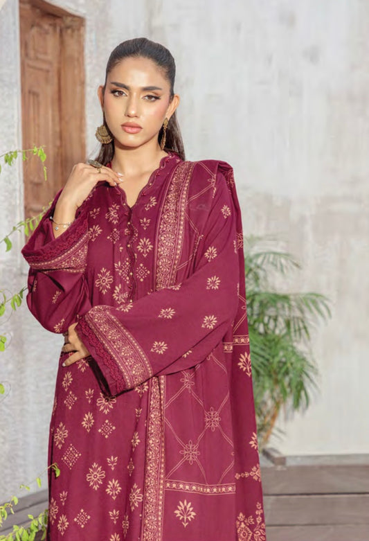 Printed Pashmina Suit 3pc