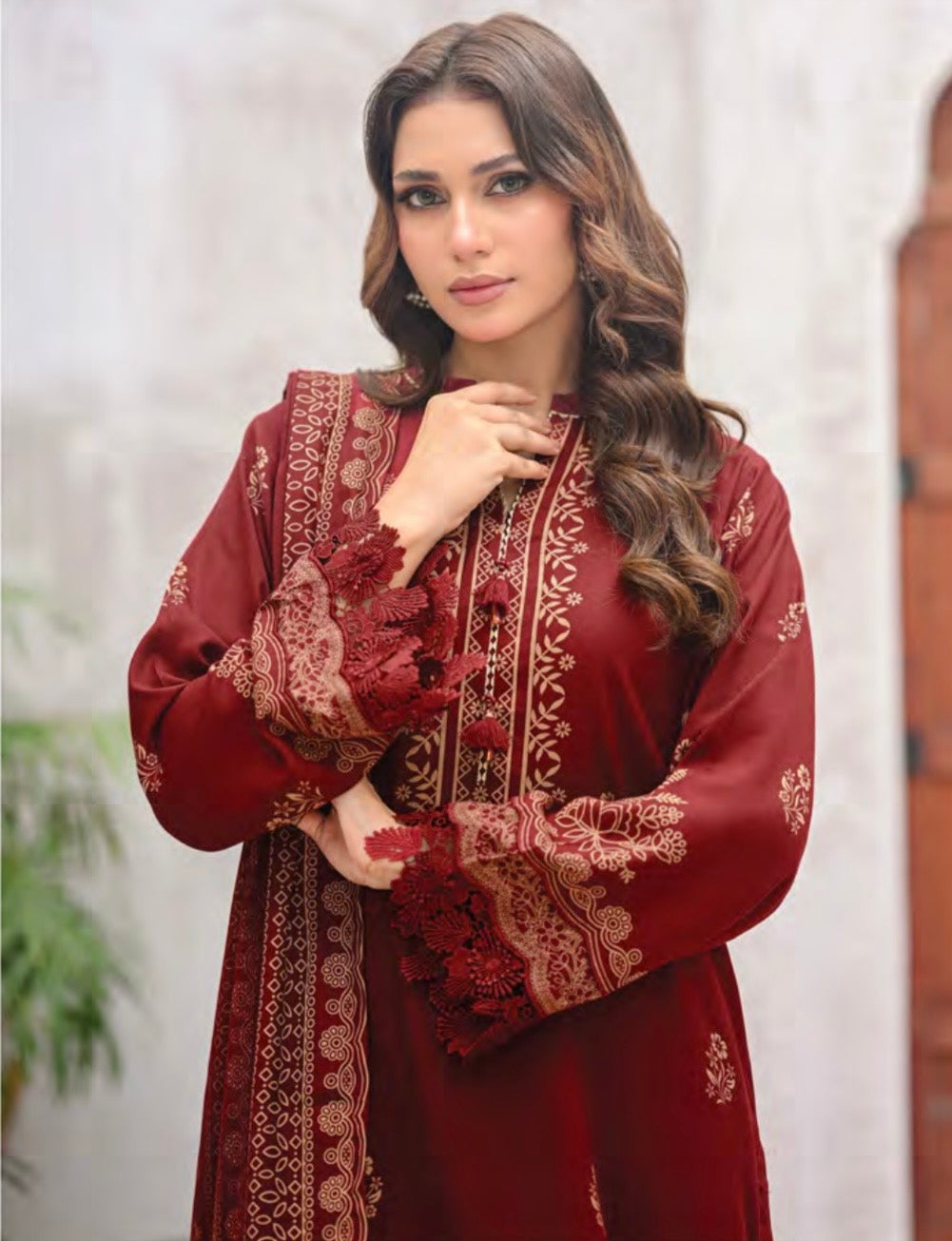 Printed Pashmina Suit 3pc