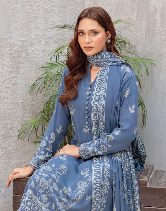 Printed Pashmina Suit 3pc