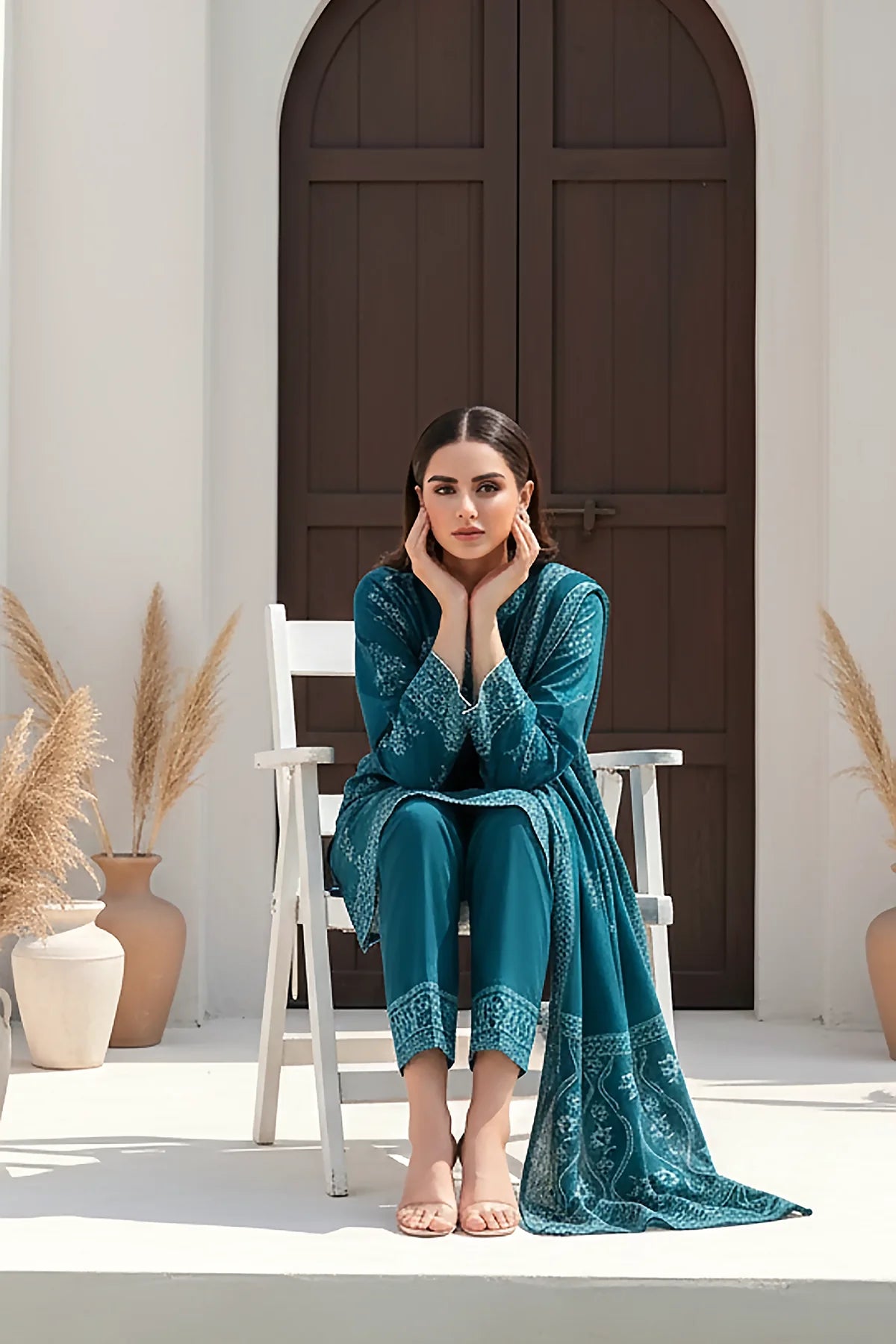 Printed Pashmina Suit 3pc