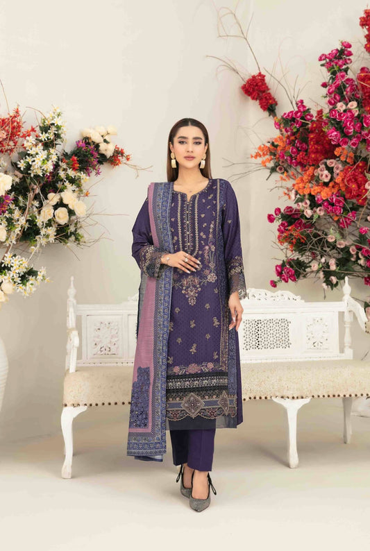 Luxury Embroidered Staple Suit 3pc