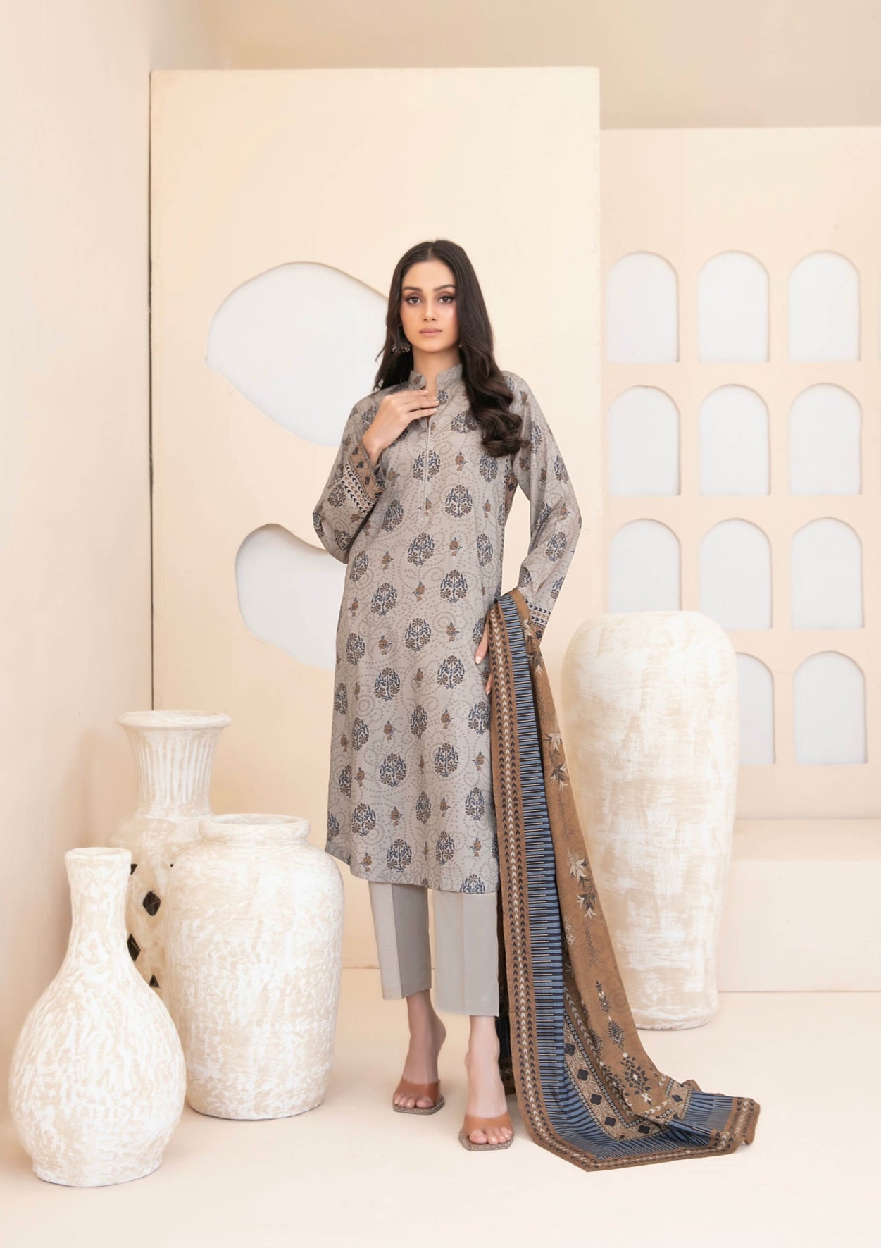 Printed Staple Suit 3pc